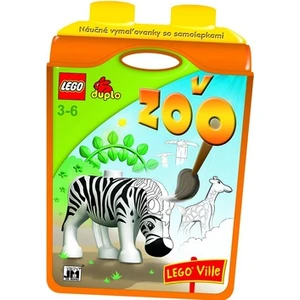 Náučné vymaľovánky so samolepkami V ZOO LEGO [Papírenské zboží]