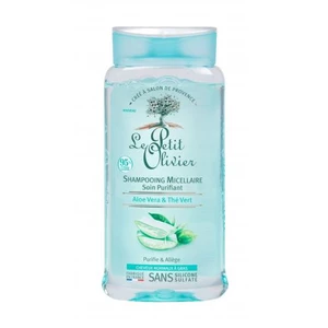 Le Petit Olivier Aloe Vera & Green Tea Purifying Micellar 250 ml šampón pre ženy na mastné vlasy; na normálne vlasy; Prírodný; Cruelty free