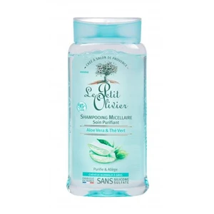 Le Petit Olivier Aloe Vera & Green Tea Purifying Micellar 250 ml šampón pre ženy na mastné vlasy; na normálne vlasy; Prírodný; Cruelty free