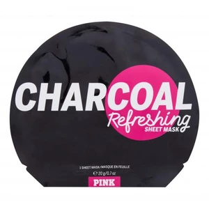 Pink Charcoal Refreshing Sheet Mask 1 ks pleťová maska pre ženy na veľmi suchú pleť; na unavenú pleť; na rozjasnenie pleti