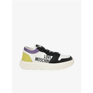 Black & White Women's Leather Sneakers Love Moschino - Women