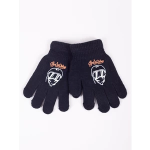 Yoclub Kids's Boys' Five-Finger Gloves RED-0012C-AA5A-012