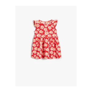 Koton Floral Dress With Short Sleeves
