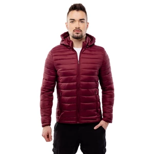 Man ́s quilted jacket GLANO - burgundy