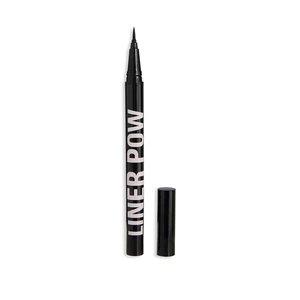 Makeup Revolution Liner Pow precizní tekutá oční linka pro dlouhotrvající efekt odstín Black 0,5 ml