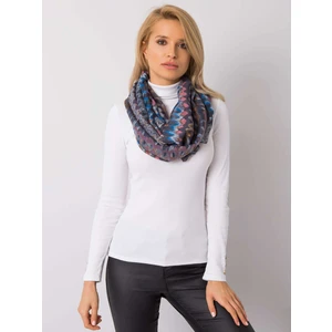 Scarf with gray and pink pattern