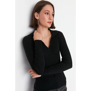 Trendyol Sweater - Black - Slim fit