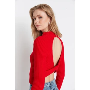 Trendyol Sweater - Red - Slim fit