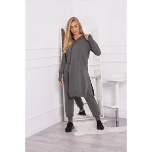 Set of sweatshirt with longer side of graphite