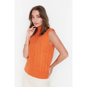 Trendyol Sweater Vest - Orange - Regular fit