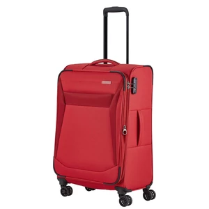 Travelite Textilní cestovní kufr Chios Red EXP M 60/66 l