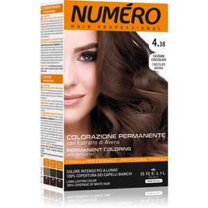 Brelil Numéro Permanent Coloring barva na vlasy odstín 4.38 Chocolate Brown 125 ml