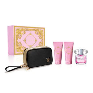 Versace Bright Crystal darčeková kazeta toaletná voda 90 ml + telové mlieko 100 ml + sprchovací gél 100 ml + kozmetická taštička pre ženy