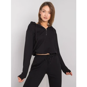 Women's black hoodie SUBLEVEL