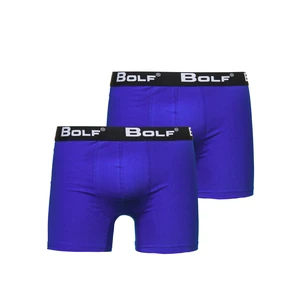 Kobaltové modré pánské boxerky Bolf 0953-2P 2 PACK