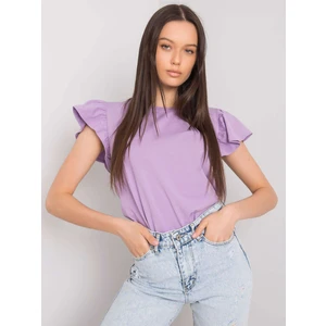 Women's purple cotton blouse