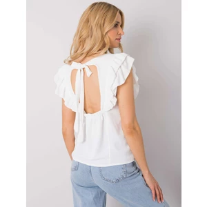 OCH BELLA White blouse with a neckline on the back