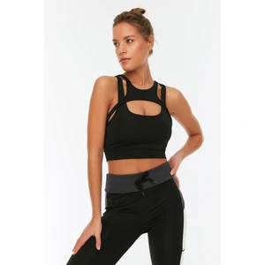 Trendyol Black Collar Detailed Support Sports Bra