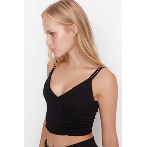 Trendyol Black Diving Fabric Crop Sports Bra