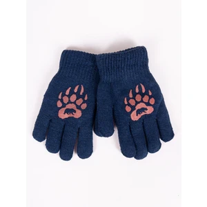 Yoclub Kids's Gloves RED-0200C-AA5A-004 Navy Blue