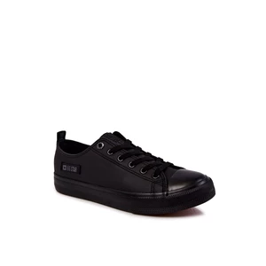 Men's Low Leather Sneakers Big Star KK174009 Black