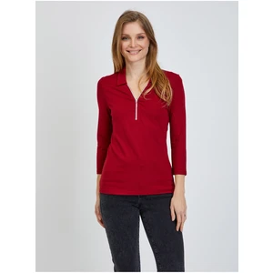 Red T-Shirt with Three-Quarter Sleeve ORSAY - Women