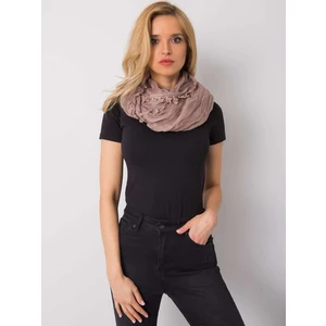 Women's brown scarf with fringes