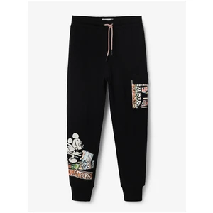 Black Boys Patterned Sweatpants Desigual Mickey - Boys