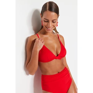 Trendyol Red Triangle Bikini Top