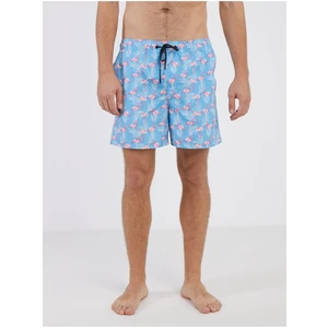 Blue Mens Patterned Swimwear Jack & Jones Fiji - Men