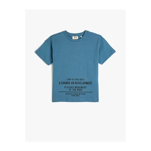 Koton T-Shirt Short Sleeve Printed Crew Neck Cotton