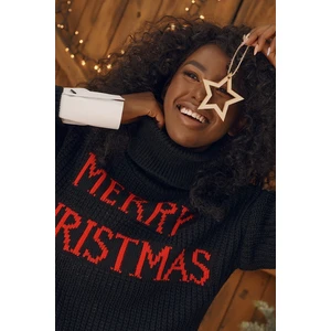 Free Christmas sweater with black turtleneck