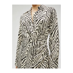 Koton 3sak80045uw Women's Dress with White Pattern