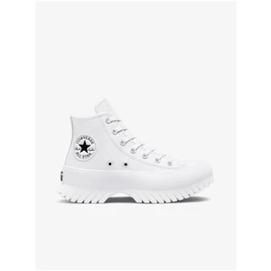 White Women's Leather Ankle Sneakers Converse - Women