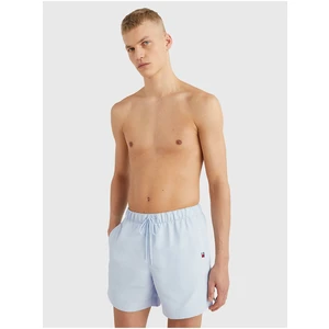 Světle modré pánské plavky Tommy Hilfiger Drawstring Nos - Pánské