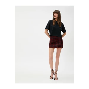 Koton Checked Mini Tweed Skirt