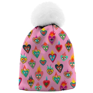 Mr. GUGU & Miss GO Woman's Mexican Hearts Beanie WB21WH 1859