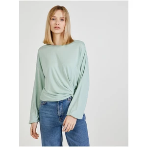 Light Green T-Shirt with Only Free Knot - Women