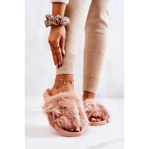 Slippers With Fur Rubber Dirty Pink Allyson