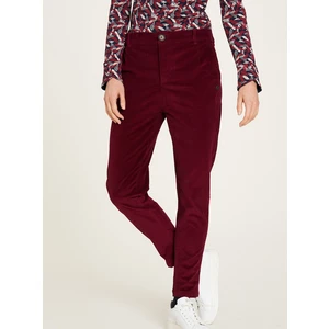 Tranquillo Burgundy Corduroy Trousers - Women