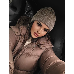 Grey and beige chenille cap GABY 2023 OLAVOGA