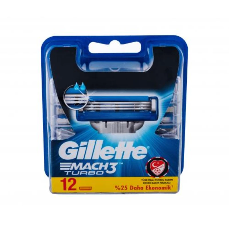 Gillette Mach3 Turbo 12 ks náhradní břit pro muže Gillette Mach3 Turbo 12 ks náhradní břit pro muže