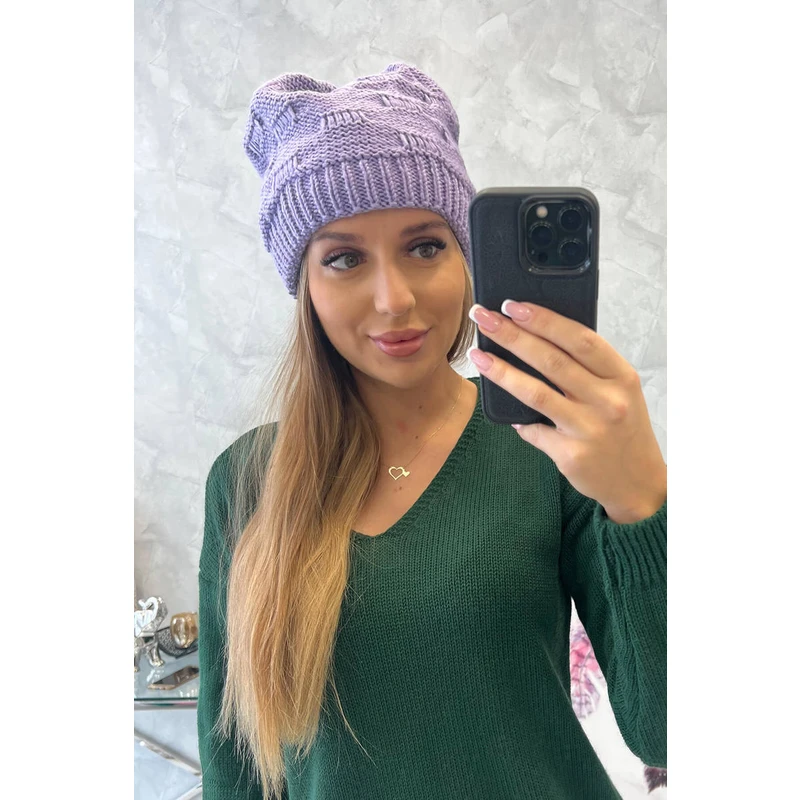 Dámská čepice Nastia K373 fialová
