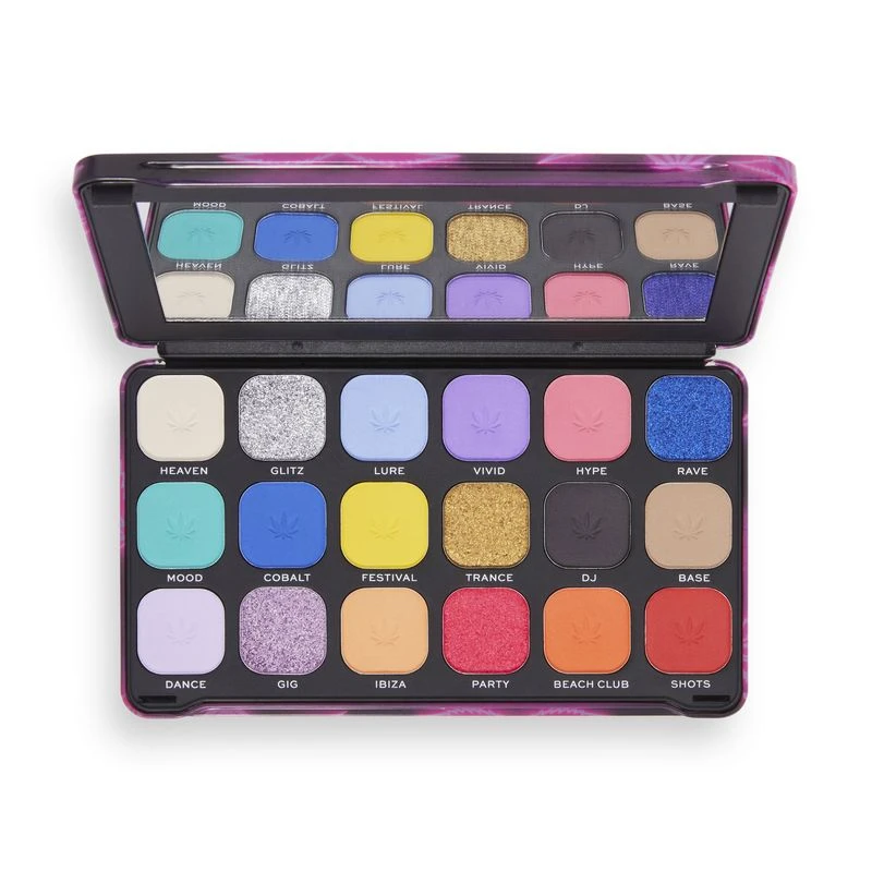 Makeup Revolution Forever Flawless paleta očních stínů odstín Good Vibes Hype Forever 18 x 1.1 g Makeup Revolution Forever Flawless paleta očních stínů odstín Good Vibes Hype Forever 18 x 1.1 g