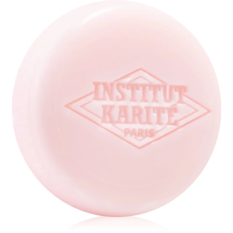 Institut Karité Paris Rose Mademoiselle Shea Macaron Soap tuhé mýdlo + pouzdro 27 g