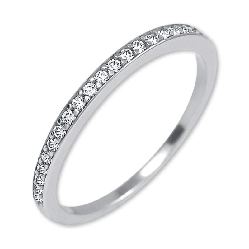 Brilio Silver Třpytivý stříbrný prsten s krystaly 745 426 001 00545 04 53 mm