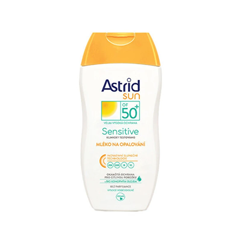 Astrid Mléko na opalování pro citlivou pokožku OF 50+ 150 ml Astrid Mléko na opalování pro citlivou pokožku OF 50+ 150 ml
