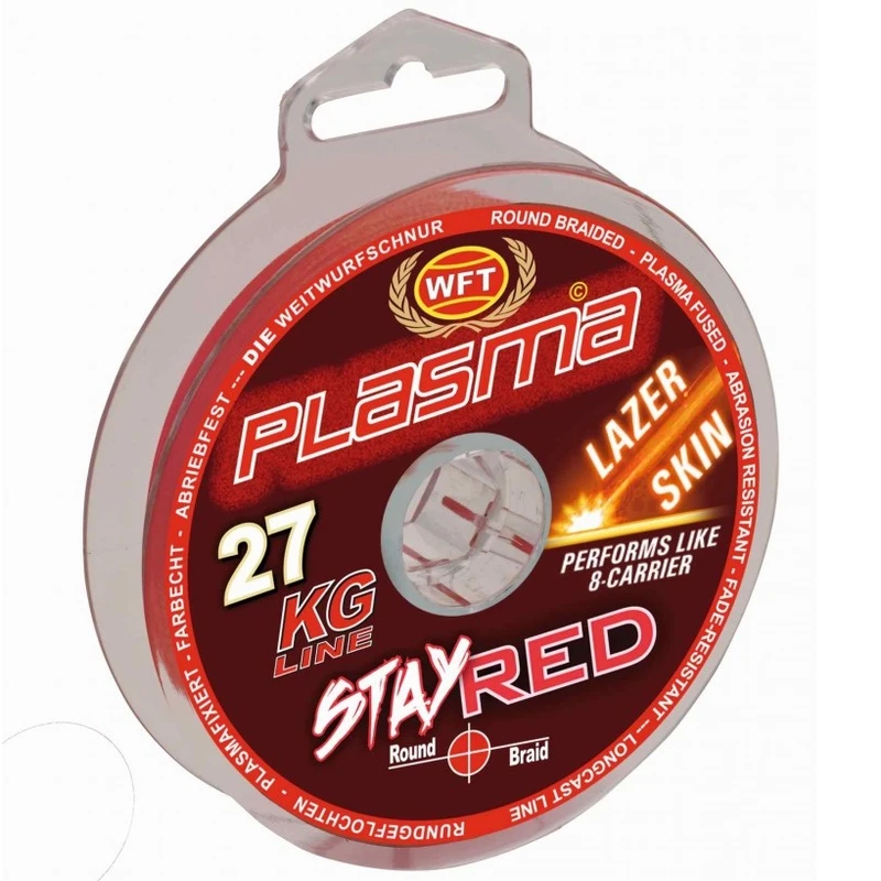 Wft šňůra kg plasma stay red 150 m - 0,08 mm 8 kg Wft šňůra kg plasma stay red 150 m - 0,08 mm 8 kg