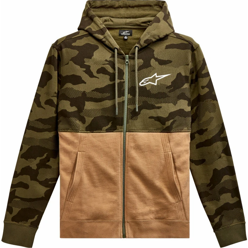 Alpinestars Camo Block Hood Military/Sand L Mikina Alpinestars Camo Block Hood Military/Sand L Mikina