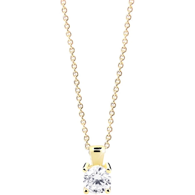 Cutie Jewellery Něžný přívěsek ze žlutého zlata s čirým zirkonem Z8010-40-10-X-1